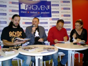 zleva Ruda z Ostravy, Miloš Knor, Bruno Ligocki a Romana Homonická