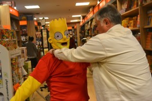 oblíbená scénka ze seriálu Simpsonovi v podání Barta a Homerova dabéra Vlastimila Zavřela