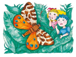 Skřítek Křesadýlko a víla Rozárka - ilustrace Evy Mastníkové