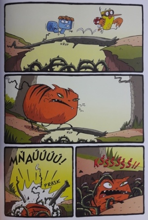 Ptak a vevercak na uteku